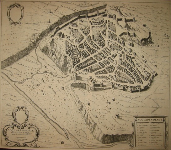 Mortier Pierre (1661-1711) Acquapendente Ville de l'Etat de l'Eglise dans la Province d'Orvietan 1704 Amsterdam
